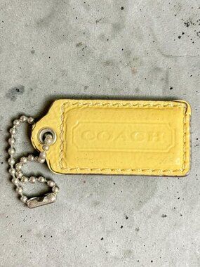 Coach Leather Hangtag – Pale Yellow (2")